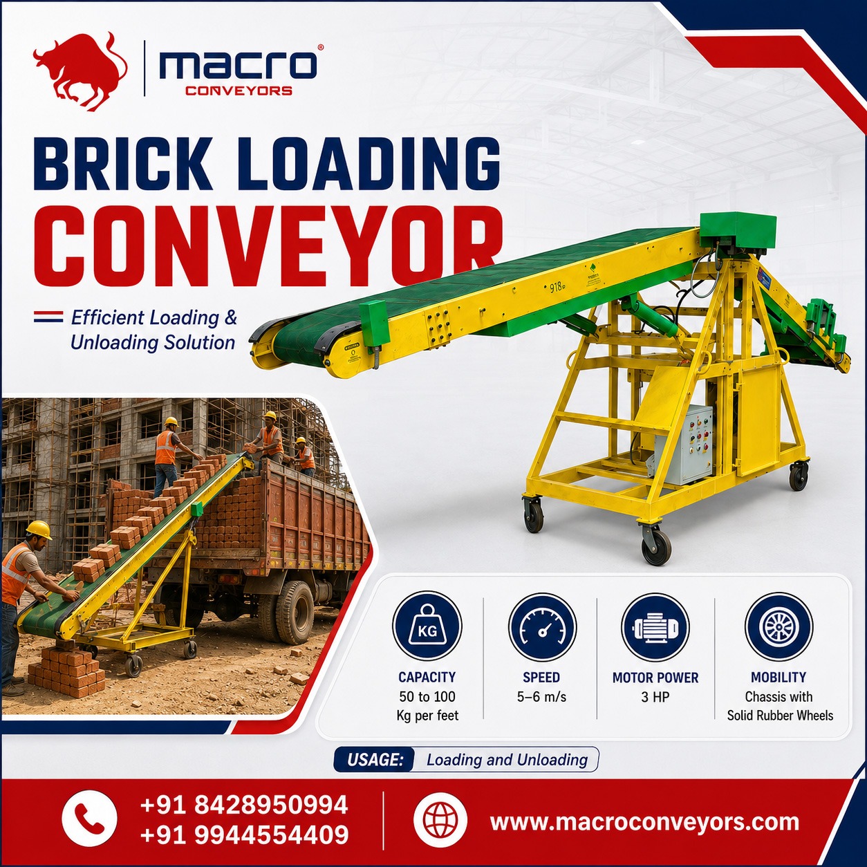 Brick Loading Conveyor for Brick Manufacturers